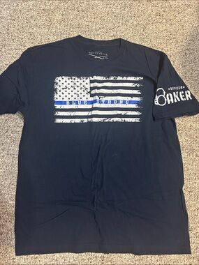 Grunt Style Navy Blue Strong Flag Tee